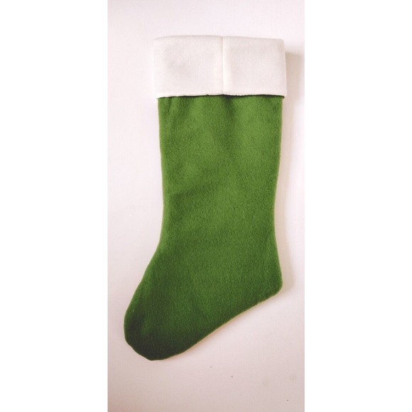 Vintage Christmas Stocking Santa Clause Snowmen 17" Red Holiday Stocking - Picture 3 of 3